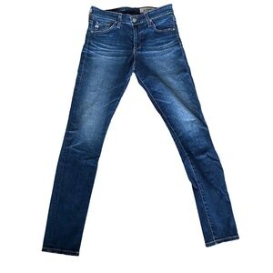 AG Farrah Skinny Ankle Jeans Sz 26 Dark Wash High Rise Stretch Denim Chic